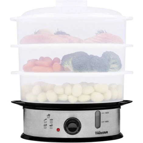 Tristar VS-3914 Cuiseur Vapeur Acier Inoxydable, Noir – Image 2