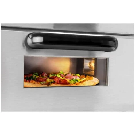 Royal Catering Four À Pizza Électrique Inox 2000W 230V 350 °C 40X40X1 5Cm – Image 5