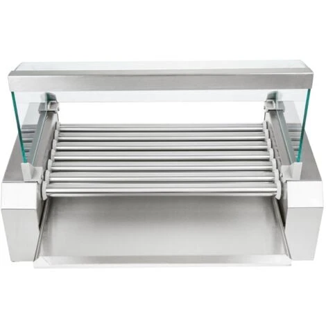 Machine À Hot Dog Hotdog Maker Appareil À Hot Dogs F Inox 1400W 7 Rouleaux – Image 2