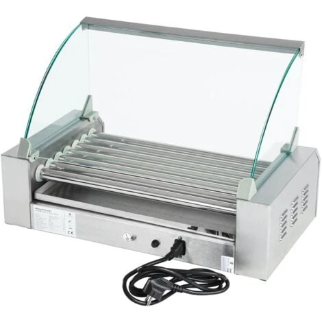 Machine À Hot Dog Hotdog Maker Appareil À Hot Dogs F Inox 1400W 7 Rouleaux – Image 4