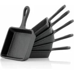 BBQ-Toro Poêle à Raclette En Fonte (6 Pièces) 12,5 X 18 Cm Plat De Service