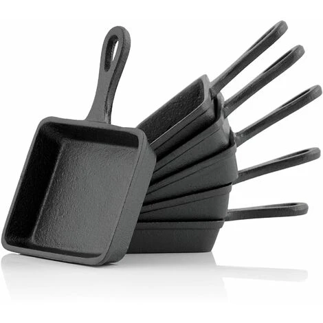 BBQ-Toro Poêle à Raclette En Fonte (6 Pièces) 12,5 X 18 Cm Plat De Service