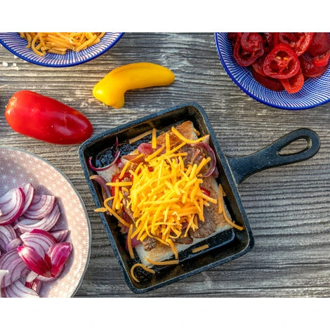 BBQ-Toro Poêle à Raclette En Fonte (6 Pièces) 12,5 X 18 Cm Plat De Service – Image 3