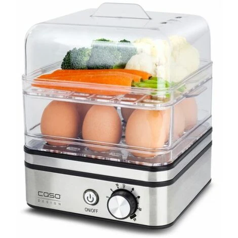 Caso Cuiseur à œufs Et Cuiseur Vapeur Pour 8 œufs Avec Cuiseur Vapeur Silber – Image 2