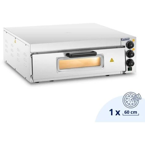 Royal Catering Four À Pizza Tarte Flambée Électrique Pro 2kW 230V 350 °C ø60cm