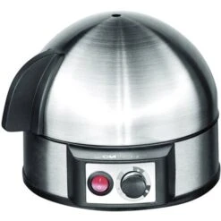 Clatronic EK3321 Cuiseur à Oeufs Avec Pique-œuf, Avec Verre Doseur Acier Inoxydable (brossé)