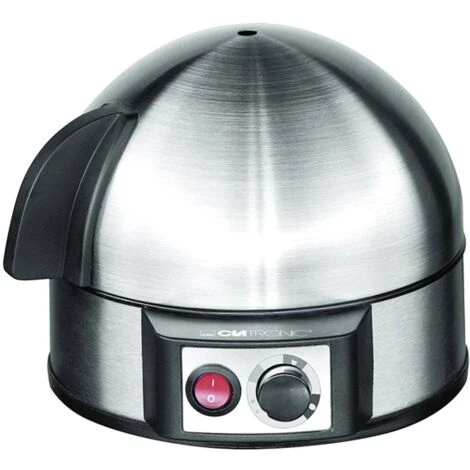 Clatronic EK3321 Cuiseur à Oeufs Avec Pique-œuf, Avec Verre Doseur Acier Inoxydable (brossé)
