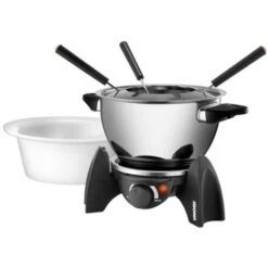 Unold 48615 Appareil à Fondue 500 W Avec Réglage Manuel De La Température Noir, Argent