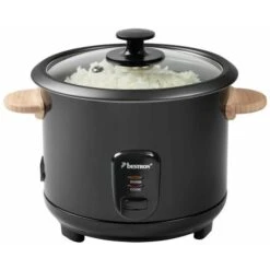 Cuiseur à Riz Avec Poignées En Bambou ARC180BW 1,8 L 700W Noir Bestron