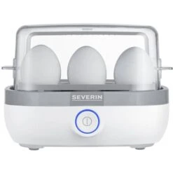 Severin EK 3164 Cuiseur à Oeufs Avec Verre Doseur, Avec Pique-œuf, Sans BPA Blanc, Gris