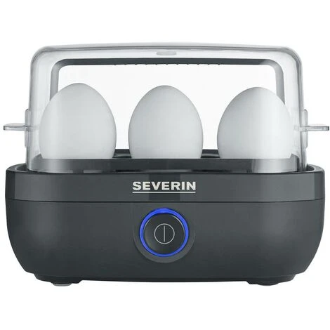 Severin EK 3165 Cuiseur à Oeufs Sans BPA, Avec Verre Doseur, Avec Pique-œuf Noir
