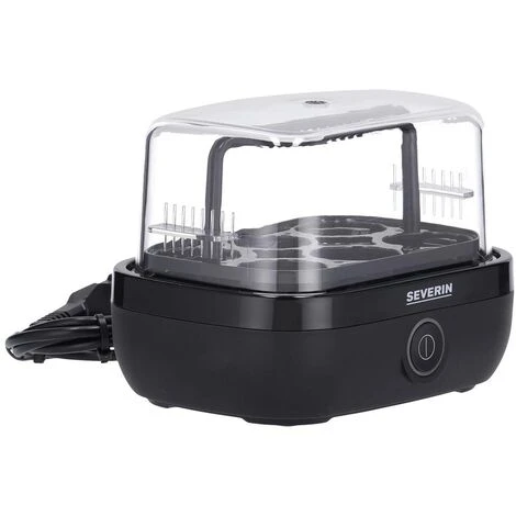 Severin EK 3165 Cuiseur à Oeufs Sans BPA, Avec Verre Doseur, Avec Pique-œuf Noir – Image 3