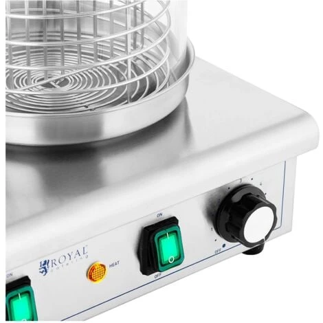 Machine à Hot Dog Professionnelle Appareil Cuisson Vapeur Inox 2 Piques – Image 2