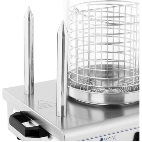 Machine à Hot Dog Professionnelle Appareil Cuisson Vapeur Inox 2 Piques – Image 3