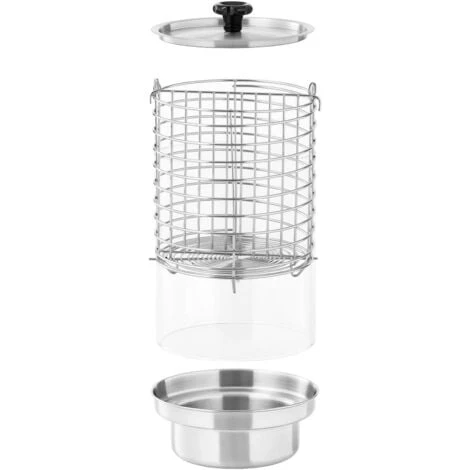 Machine à Hot Dog Professionnelle Appareil Cuisson Vapeur Inox 2 Piques – Image 4