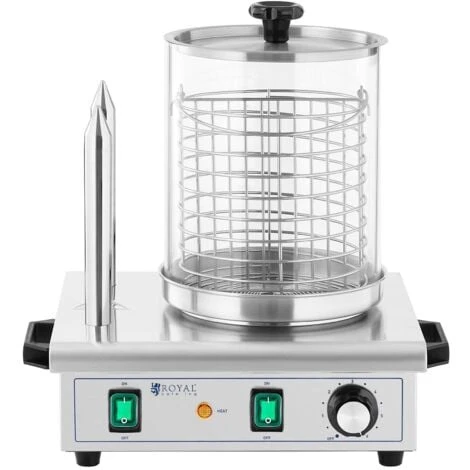Machine à Hot Dog Professionnelle Appareil Cuisson Vapeur Inox 2 Piques – Image 5