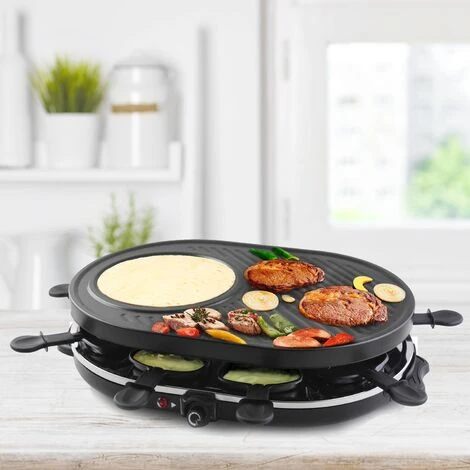 MaxxHome Appareil à Raclette - Ensemble De Gourmet - Raclette - Grill - 8 Personnes – Image 2