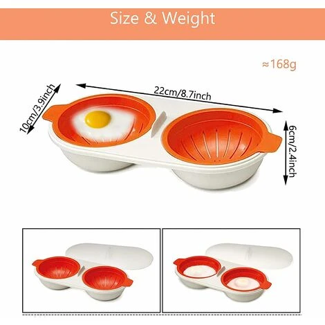 Eierkocher Mini-Ei Zum Kochen In Der Mikrowelle Schalenloser Eierkocher Gekochtes Ei Wilderer Spiegeleier Gesundes Kochen Von Eiern Geeignet Für Ofen Und Mikrowelle Bequem Und Schnell, Betterlife – Image 3