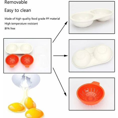 Eierkocher Mini-Ei Zum Kochen In Der Mikrowelle Schalenloser Eierkocher Gekochtes Ei Wilderer Spiegeleier Gesundes Kochen Von Eiern Geeignet Für Ofen Und Mikrowelle Bequem Und Schnell, Betterlife – Image 4