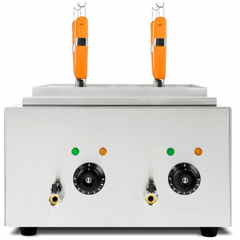 Vertes Cuiseur à Pâtes Professionnel Pour La Restauration (4 Paniers, 2x 1700 Watt, Volume Par évier 6 Litres, Régulation De Température De 30°C à 110°C, En Acier Inoxydable) – Image 2