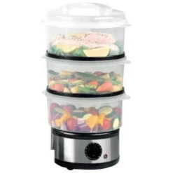 FAGOR FG9122 Cuiseur Vapeur 7.5L - 3 Panier Vapeur Avec Paniers - Minuteur : 60 Min