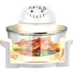 RELAX4LIFE Four à Convection Halogène 1400W, 12L, Température Réglable 65°C à 250°C, Chauffage De Synchronisation 1H Facile à Utiliser Et à Nettoyer