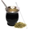 Kit Maté Calebasse Bombilla Pour Yerba Mate Et Goupillon Contient 1 Tasse 1 Paille Filtrante En Inox Haute Qualité 1 Brosse De Nettoyage 3 Ebooks Offert