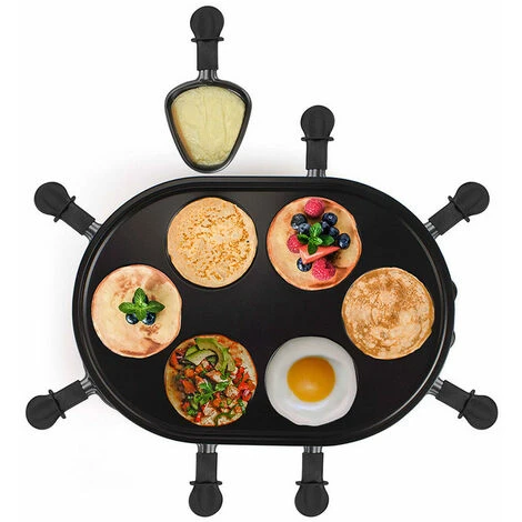 Appareil à Raclette 8 Personnes 1200w Et 6 Mini-crêpes - Domoclip - Doc188 – Image 2