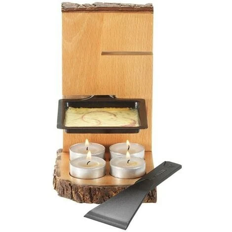 TABLE ET COOK - Raclette Bougies 1 Personne Support Bois – Image 2