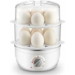 Chaudière à Oeufs à Cuisinière à Vapeur D'oeufs à Vapeur D'oeufs à Vapeur à Vapeur D'oeuf Avec Une Fonction D'arrêt Automatique, Pour Omelettes Pochés De Boulettes Cuits à La Vapeur Maïs, 14 Capa