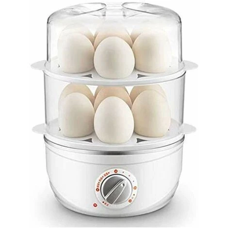 Chaudière à Oeufs à Cuisinière à Vapeur D'oeufs à Vapeur D'oeufs à Vapeur à Vapeur D'oeuf Avec Une Fonction D'arrêt Automatique, Pour Omelettes Pochés De Boulettes Cuits à La Vapeur Maïs, 14 Capa