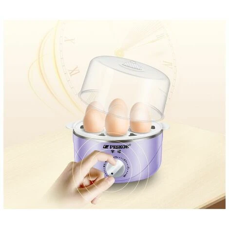 SEENLIN Cuiseur à Œufs Électrique - Appareil Vapeur Sans BPA Pour 1 à 7 Œufs - Œuf à La Coque Mollet Ou Dur - Doseur Et Perce-Œufs Inclus, Violet – Image 2