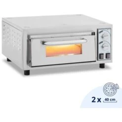 Four à Pizza électrique 1 Chambre 2200 W Ø 35 Cm Minuterie 30 Min