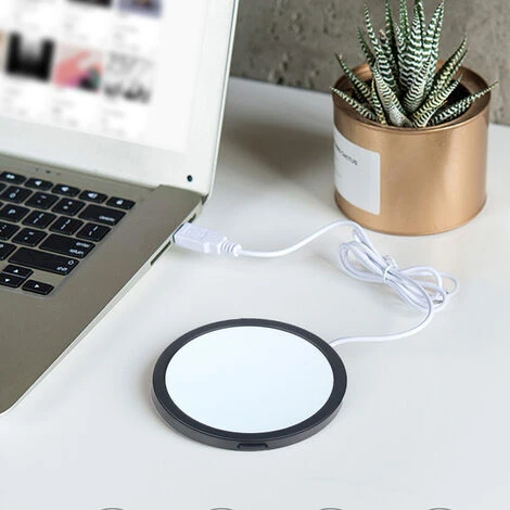 Chauffe-tasse électrique USB, Avec Arrêt Automatique, Pour Café, Cacao, Thé, Lait, Noir – Image 5