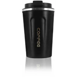 380 Ml Tasse à Café étanche Isotherme Tasse Voiture Portable Voyage Tasse à Café En Acier Inoxydable (noir)