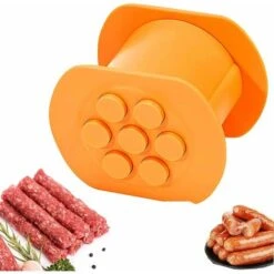 Machine à Hot Dog Fabricant Manuel De Saucisse Machine à Saucisse à Une Touche Machine à Saucisses 7 Trous Fabricant De Saucisses Non Collante Pour Hamburgers, Croquettes, Gnocchis, Pâtisseries,