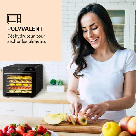 Déshydrateur Alimentaire Klarstein Shaftesbury 700w - Minuterie - 30-85°c - Noir – Image 2