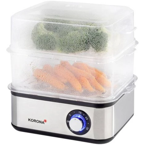 Korona 25303 Cuiseur à Oeufs Avec Fonction De Cuisson-vapeur Acier Inoxydable, Noir – Image 3