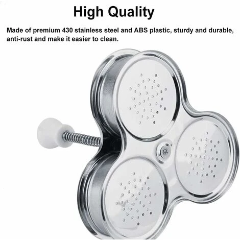 Braconnier à œufs, Cuiseur à œufs, Pochoir à œufs Avec TROIS Grilles, Cuiseur à œufs, Coquetiers Pochés, Acier Inoxydable, Panier Vapeur, Revêtement Antiadhésif, Accessoires De Cuisine – Image 3