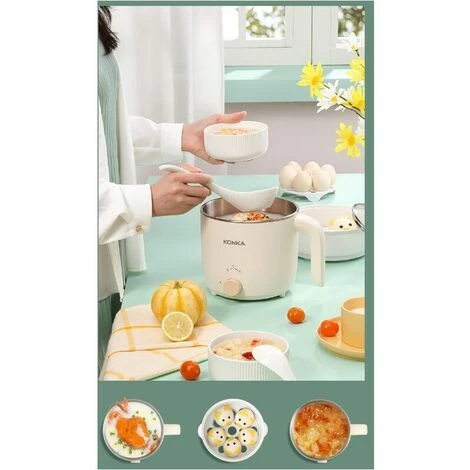 Marmite électrique Multifonctionnelle Dortoir étudiant Plug-in Petite Marmite Mini Tout-en-un Ménage Petite Cuisinière électrique – Image 5