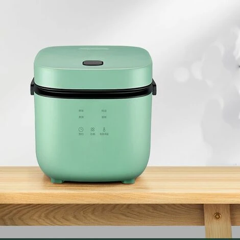 Mini Cuiseur à Riz 1,2 L, 1-2 Personnes, Support Préréglé Pour Garder Au Chaud, Cuiseur à Riz Multifonction,vert Foncé – Image 2