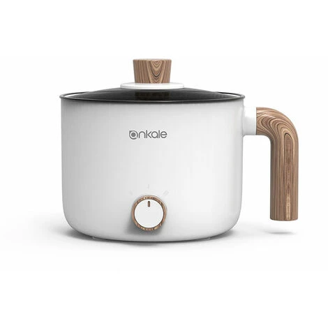 1.5L Petit Cuiseur à Riz En Acier Inoxydable Cuiseur à Riz Multifonctionnel/Studio/hôtel/Camping/bureau Cuiseur à Riz Portable,Blanc