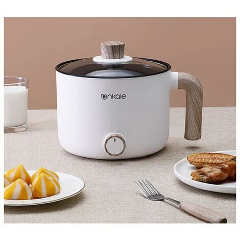 1.5L Petit Cuiseur à Riz En Acier Inoxydable Cuiseur à Riz Multifonctionnel/Studio/hôtel/Camping/bureau Cuiseur à Riz Portable,Blanc – Image 2