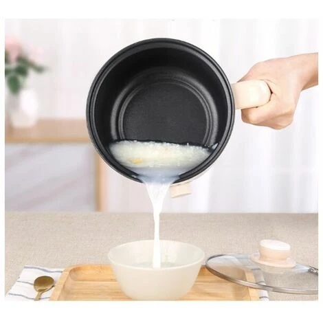 1.5L Petit Cuiseur à Riz En Acier Inoxydable Cuiseur à Riz Multifonctionnel/Studio/hôtel/Camping/bureau Cuiseur à Riz Portable,Blanc – Image 4