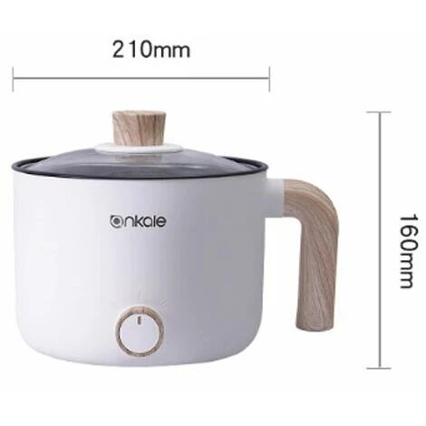 1.5L Petit Cuiseur à Riz En Acier Inoxydable Cuiseur à Riz Multifonctionnel/Studio/hôtel/Camping/bureau Cuiseur à Riz Portable,Blanc – Image 5