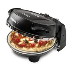 G3 Ferrari G10032 - Double Pierre Réfractaire, Pizza Express Delizia, Four à Pizza, 1200W, 2 Plats En Pierre Réfractaire, Noir