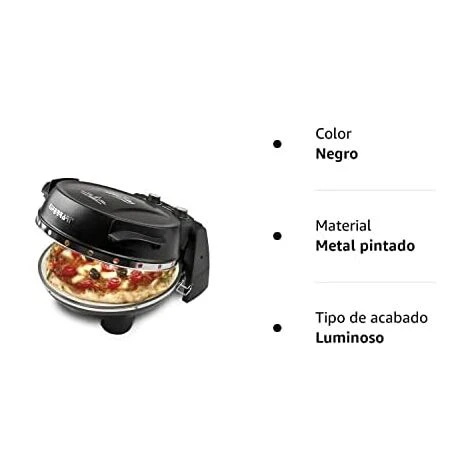 G3 Ferrari G10032 - Double Pierre Réfractaire, Pizza Express Delizia, Four à Pizza, 1200W, 2 Plats En Pierre Réfractaire, Noir – Image 2