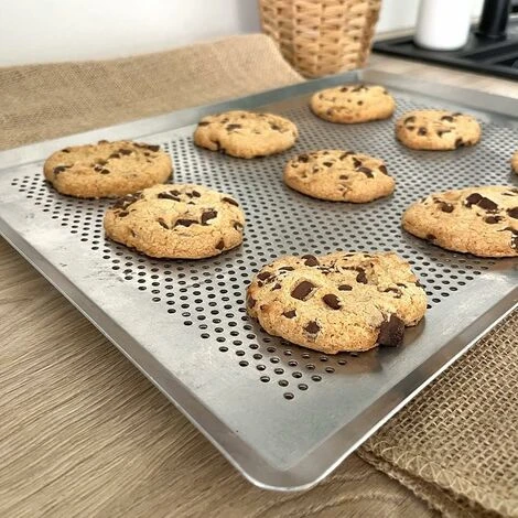 GP Moule De Cuisson Carré En Aluminium Perforé De 11 Pouces, Moule De Cuisson Carré Ménager En Aluminium Avec Trous, 2 Morceaux De Moule De Cuisson, Argent, Moule De Cuisson – Image 3