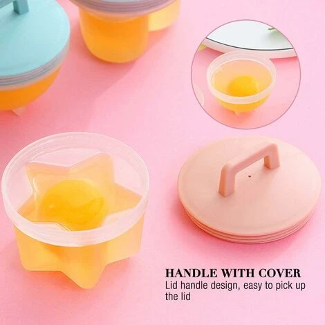 Lot De 4 Moules à œufs Cuits à La Vapeur En Silicone De Qualité Alimentaire Pour Bébé – Image 3