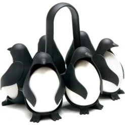 Rangez Et Servez Le Porte-œufs, Cuiseur D'œufs Durs En Forme De Pingouin Pour Faire Des œufs Durs Ou Mous, Contient 6 œufs Pour Une Cuisson Facile Et Un Stockage Au Réfrigérateur